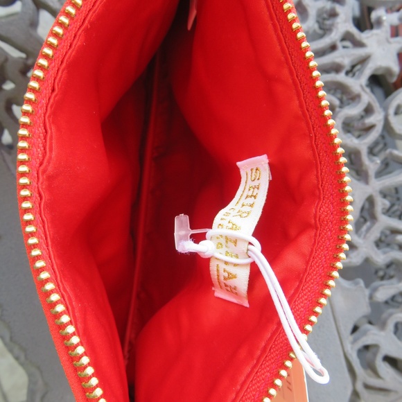 Shiraleah Rafaella Red Jewelled Zip Pouch Bag - Picture 5 of 8